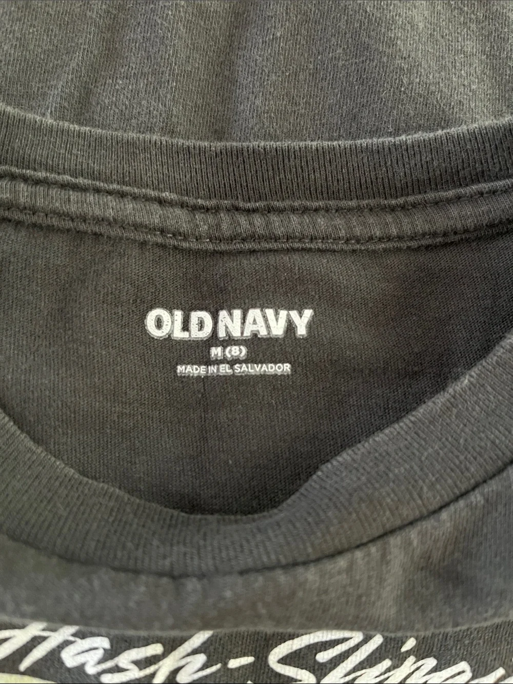 Old Navy Black Kids Graphic Tee with Neon Yellow & Green Sponge Character